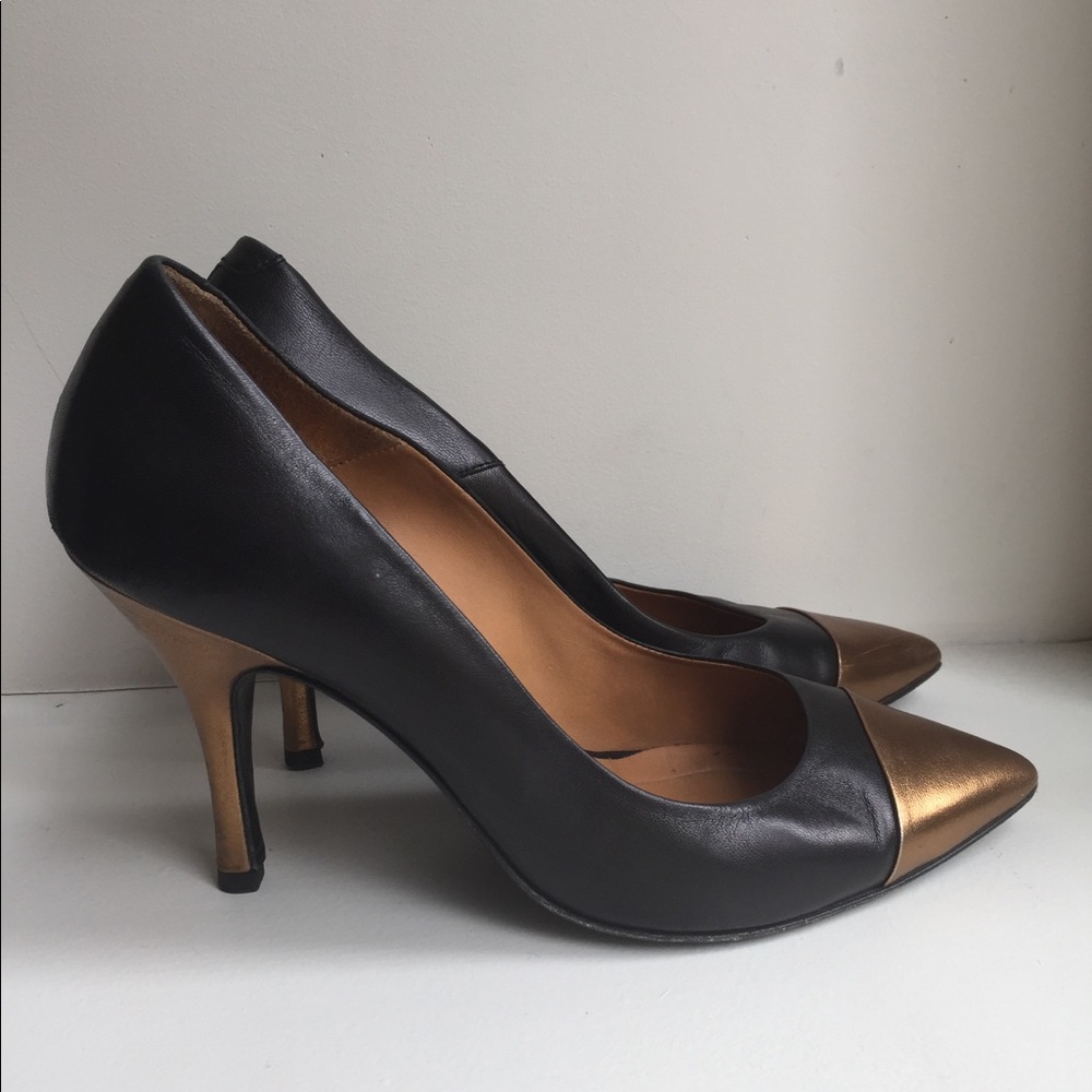 Comptoir des Cotonniers black/gold leather shoes